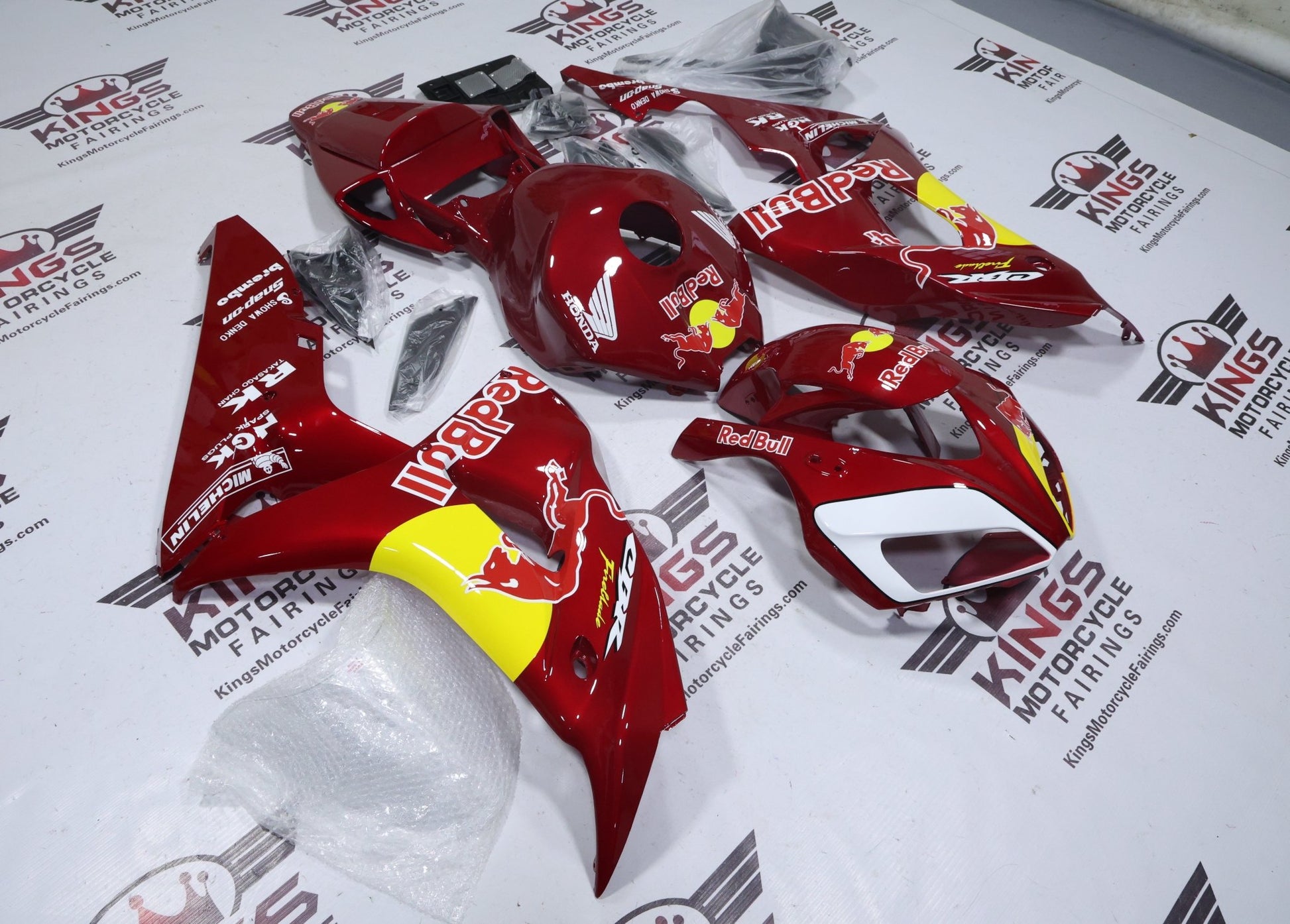 Honda CBR1000RR Fairing Kit (2006-2007) Candy Red RedBull at KingsMotorcycleFairings.com