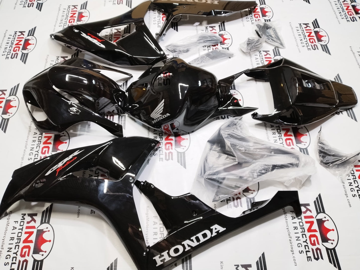 Honda CBR1000RR Fairing Kit (2006-2007) Gloss Black, Gray, Red at KingsMotorcycleFairings.com