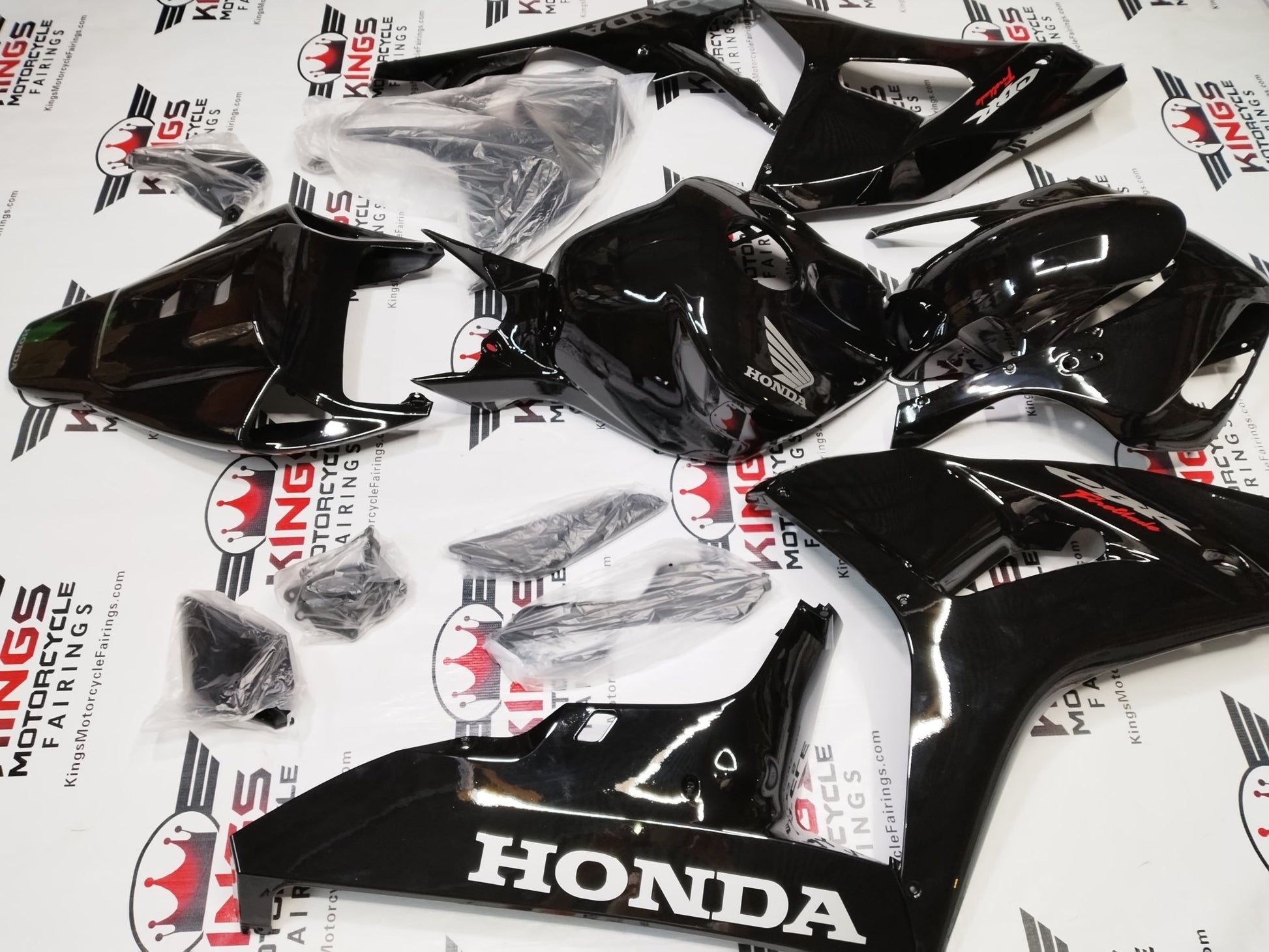 Honda CBR1000RR Fairing Kit (2006-2007) Gloss Black, Gray, Red from KingsMotorcycleFairings.com