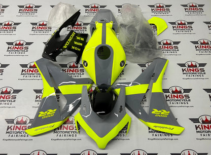 Honda CBR1000RR Fairing Kit (2008-2011) Neon Yellow, Gray at KingsMotorcycleFairings.com