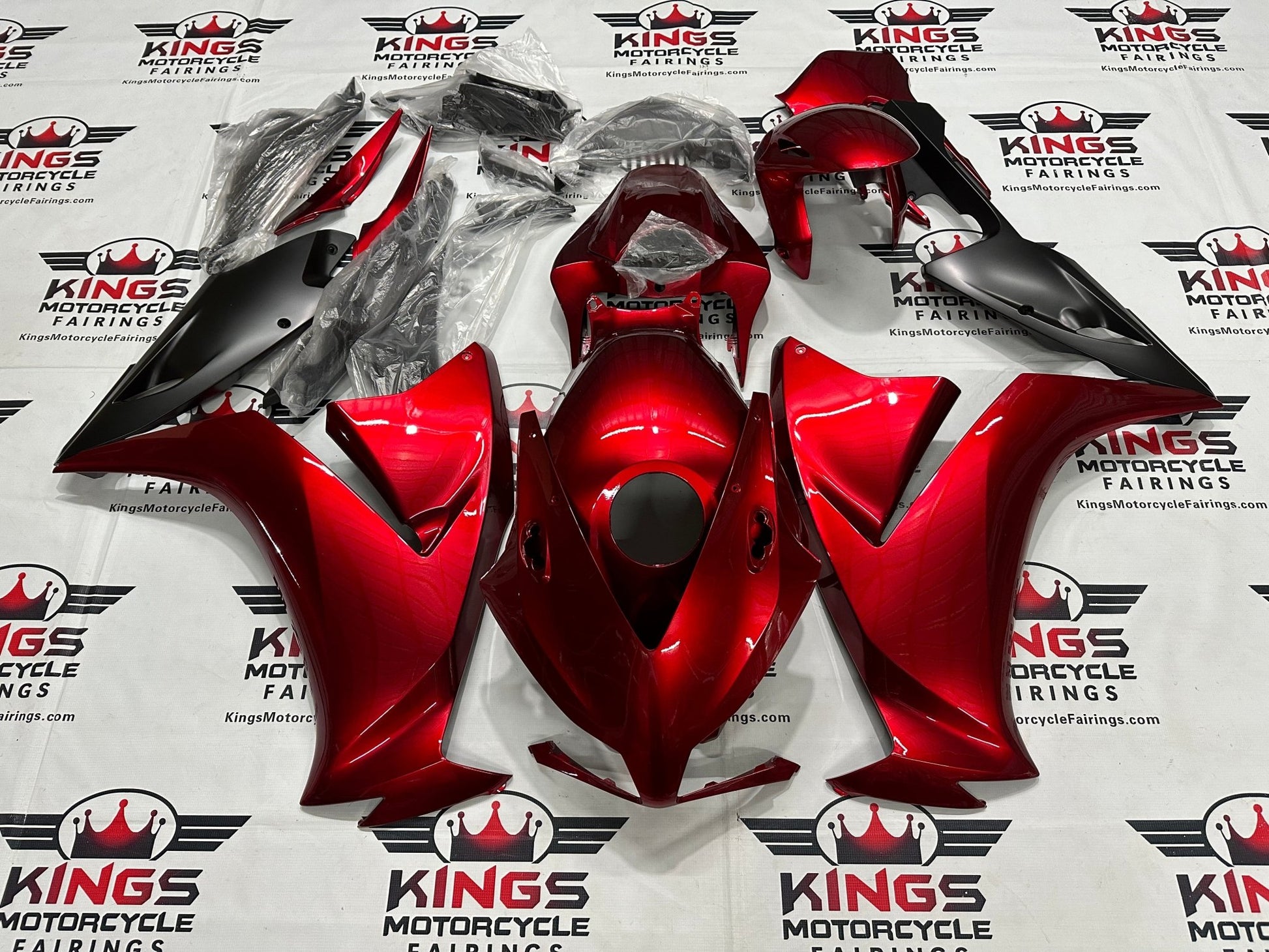 Honda CBR1000RR Fairing Kit (2012-2016) Dark Red, Matte Black from KingsMotorcycleFairings.com