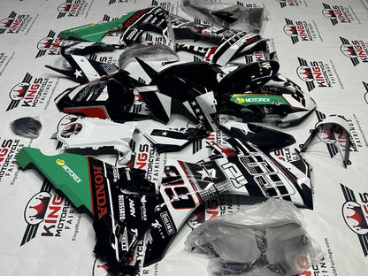 Honda CBR1000RR Fairing Kit (2017-2025) White, Black WSBK at KingsMotorcycleFairings.com