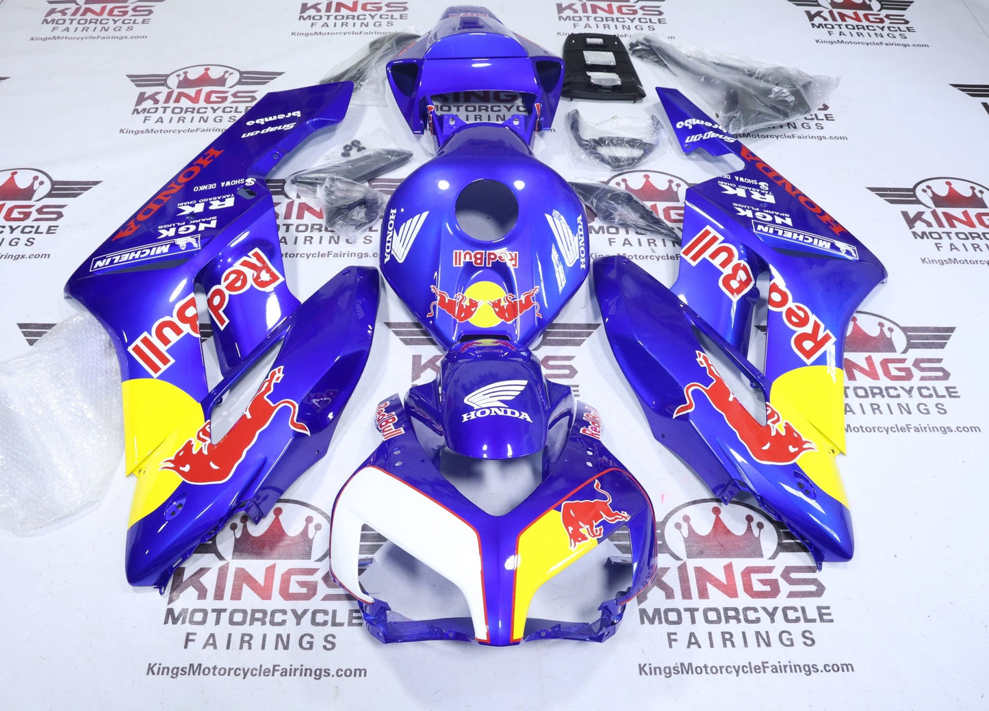 Honda CBR1000RR Fairing Set (2004-2005) Blue Red Bull at KingsMotorcycleFairings.com