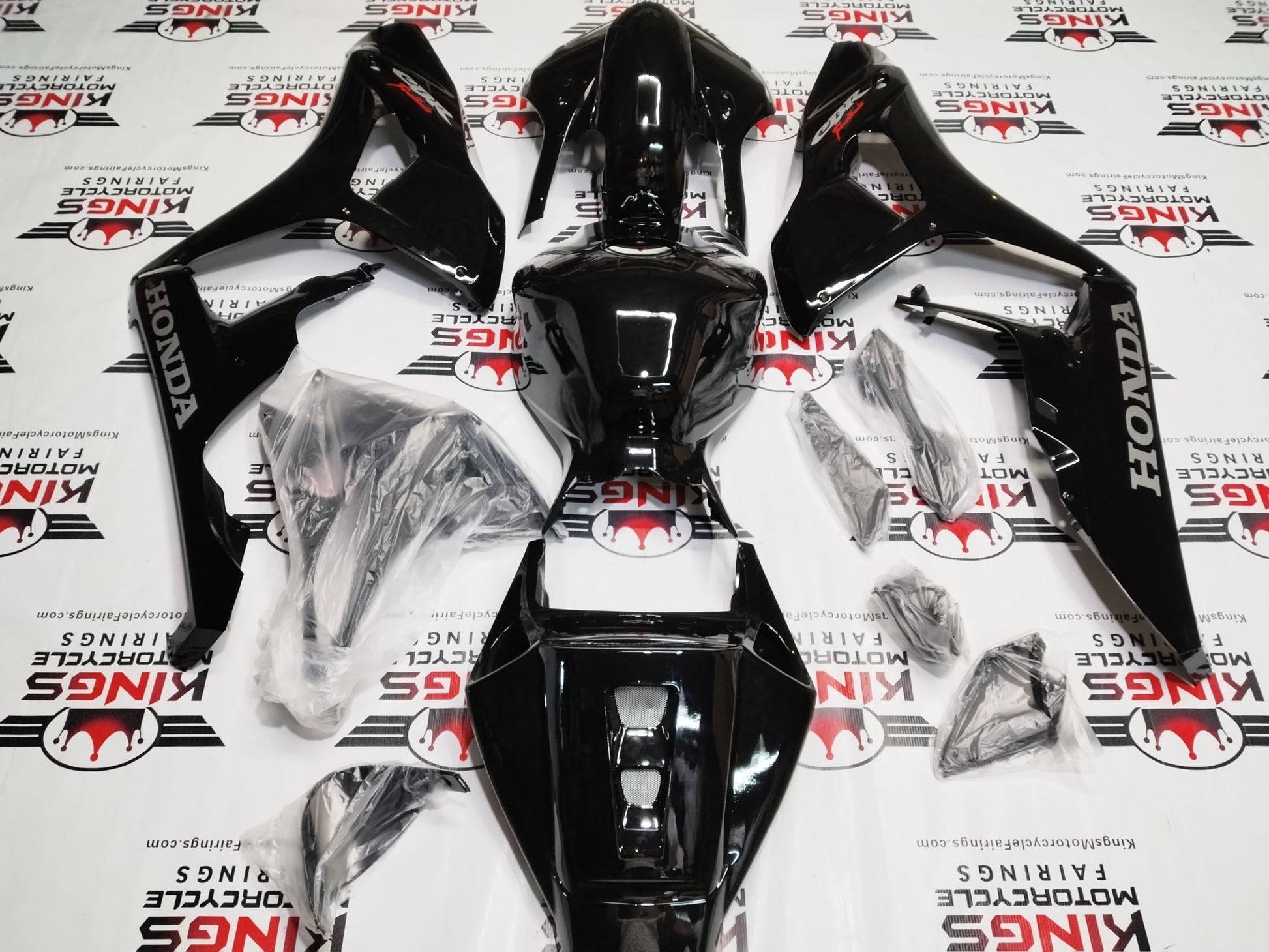 Honda CBR1000RR Fairing Set (2006-2007) Gloss Black, Gray, Red at KingsMotorcycleFairings.com