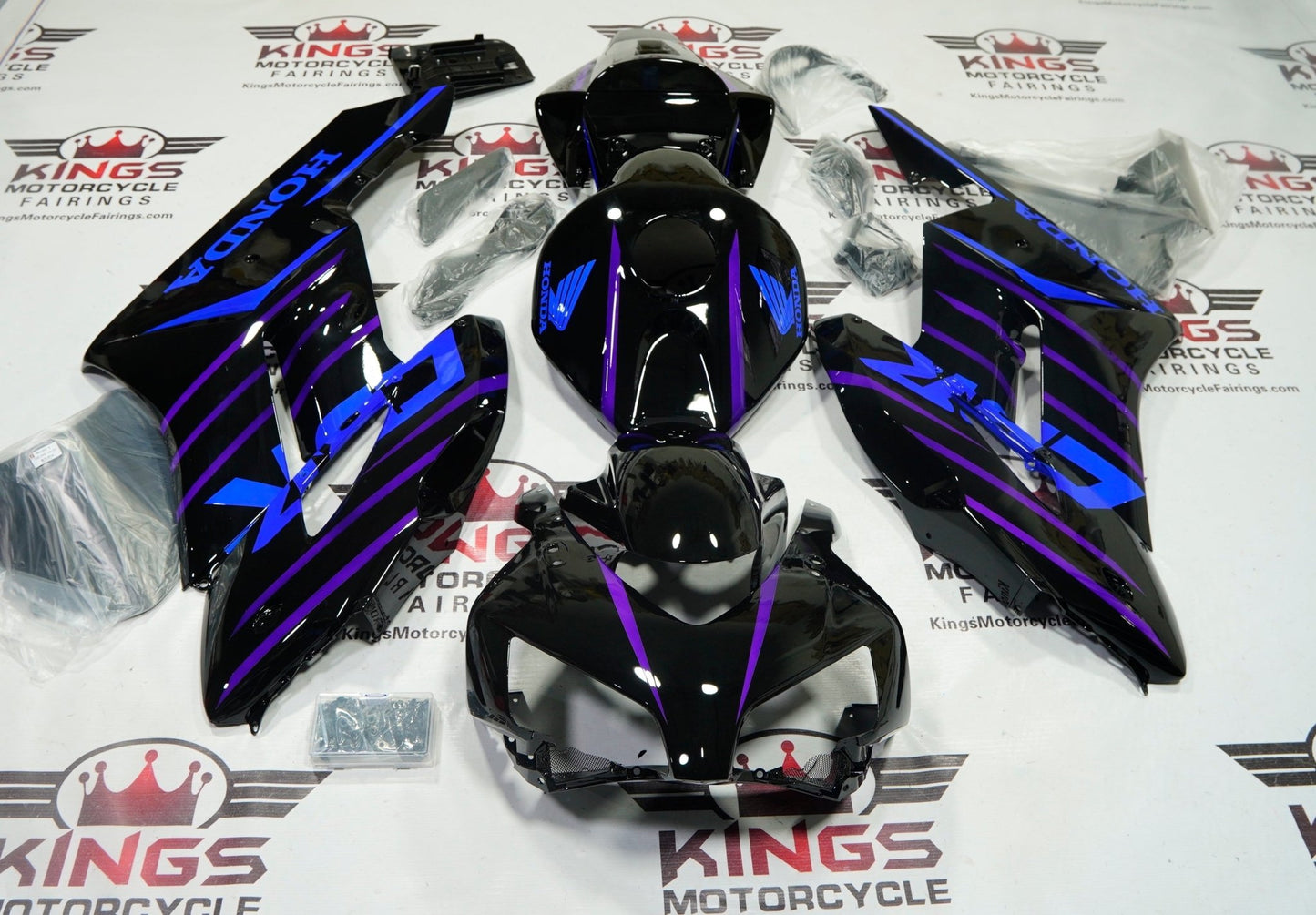 Honda CBR1000RR Fairings (2004-2005) Black, Blue, Purple at KingsMotorcycleFairings.com