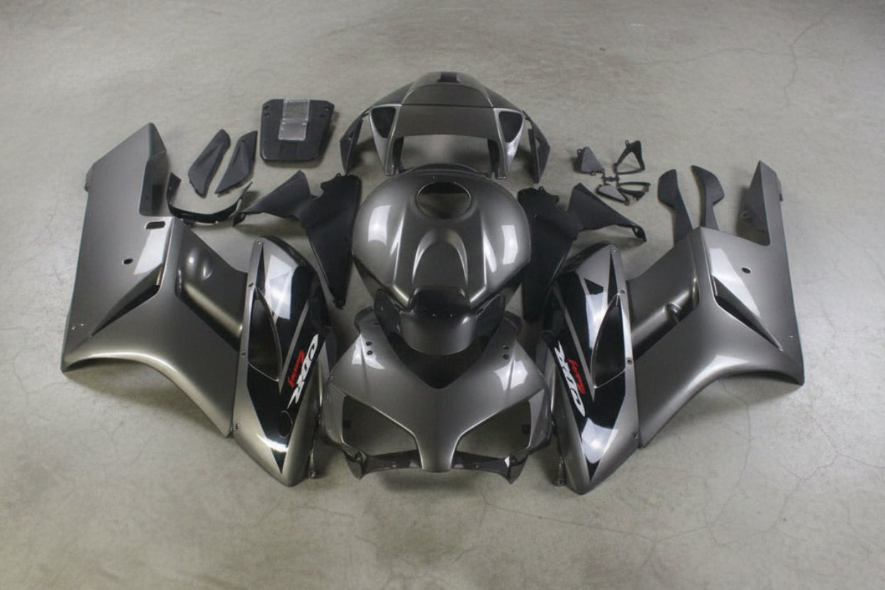 Honda CBR 1000RR Fairings (2004-2005) Gray, Black at KingsMotorcycleFairings.com