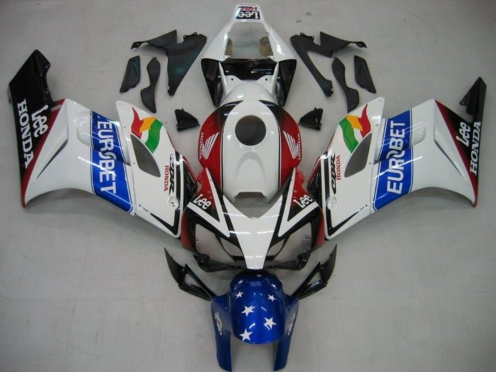 Honda CBR 1000RR Fairings (2004-2005) White Eurobet at KingsMotorcycleFairings.com