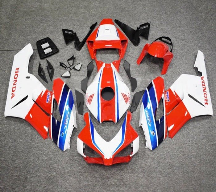 Honda CBR 1000RR Fairings (2004-2005) White, Red, Blue Stripes at KingsMotorcycleFairings.com