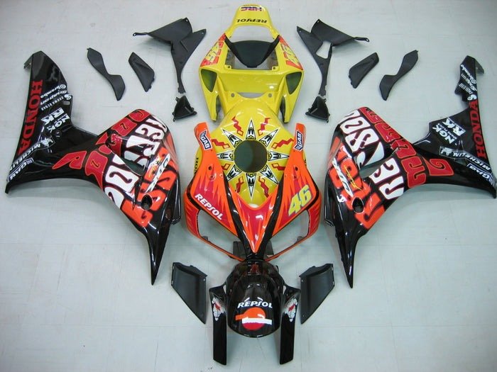Honda CBR1000RR Fairings (2006-2007) Black Rossi at KingsMotorcycleFairings.com