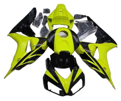 Honda CBR 1000RR Fairings (2006-2007) Black, Yellow at KingsMotorcycleFairings.com