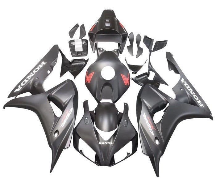 Honda CBR1000RR Fairings (2006-2007) Matte Black, Red, White at KingsMotorcycleFairings.com