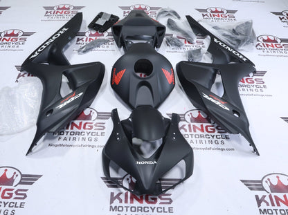 Honda CBR1000RR Fairings (2006-2007) Matte Black, White, Red at KingsMotorcycleFairings.com