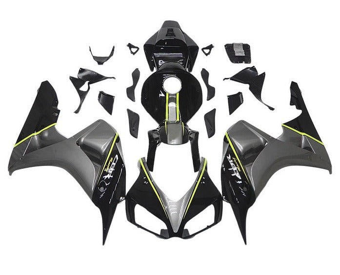 Honda CBR1000RR Fairings (2006-2007) Silver, Black, Yellow at KingsMotorcycleFairings.com