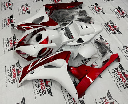 Honda CBR 1000RR Fairing set (2006-2007) White, Candy Apple Red at KingsMotorcycleFairings.com