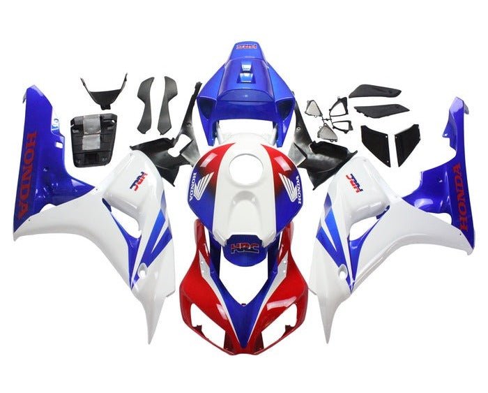 Honda CBR 1000RR Fairings (2006-2007) White, Red, Blue HRC at KingsMotorcycleFairings.com