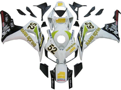 Honda CBR 1000RR Fairings (2006-2007) White, Yellow, Hannspree at KingsMotorcycleFairings.com