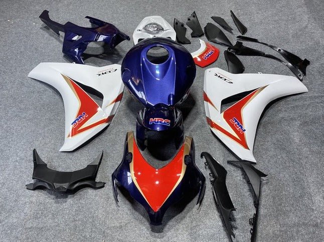 Honda CBR1000RR Fairings (2008-2011) Dark Blue, White, Red, Gold at KingsMotorcycleFairings.com