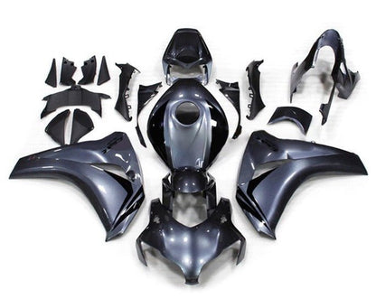Honda CBR1000RR Fairings (2008-2011) Dark Silver, Black at KingsMotorcycleFairings.com