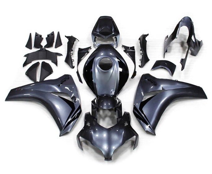Honda CBR 1000RR Fairings (2008-2011) Dark Silver, Black at KingsMotorcycleFairings.com