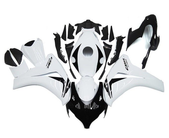 Honda CBR1000RR Fairings (2008-2011) Gloss White, Black at KingsMotorcycleFairings.com