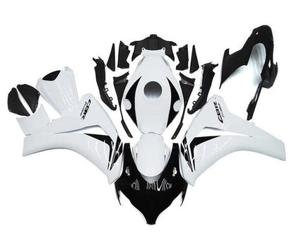 Honda CBR 1000RR Fairings (2008-2011) Gloss White, Black at KingsMotorcycleFairings.com