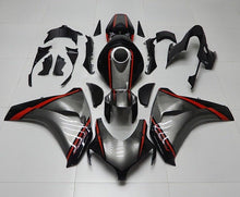 Honda CBR 1000RR Fairings (2008-2011) Silver, Black, Red Stripe at KingsMotorcycleFairings.com