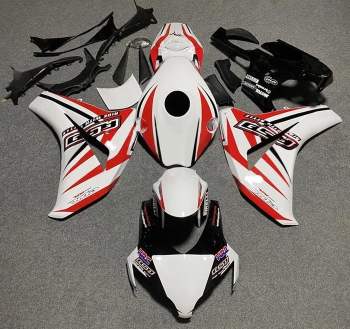 Honda CBR 1000RR Fairings (2008-2011) White, Red, Black HRC at KingsMotorcycleFairings.com