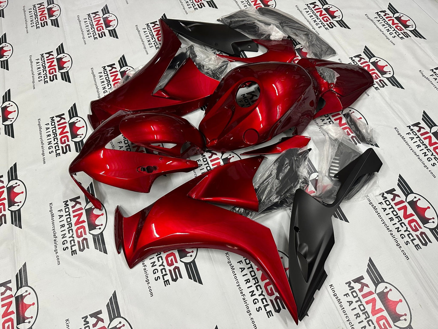 Honda CBR1000RR Fairings (2012-2016) Dark Red, Matte Black from KingsMotorcycleFairings.com