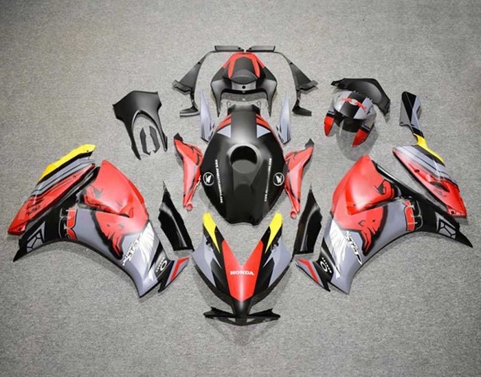 Honda CBR1000RR Fairings (2012-2016) Matte Gray, Black, Red, Bull at KingsMotorcycleFairings.com