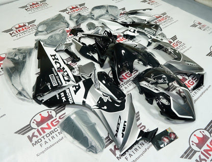 Honda CBR 1000RR Fairings (2017-2025) Black Metallic, Silver Bull at KingsMotorcycleFairings.com