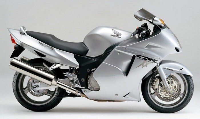 Honda CBR1100XX Super Blackbird Fairing Kit (1996-2007) Gloss Silver, Black at KingsMotorcycleFairings.com