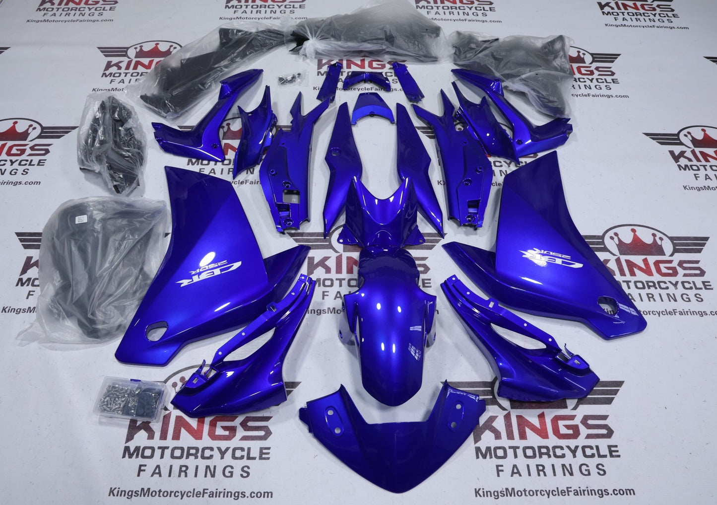 Honda CBR250R Fairings (2011-2014) Blue from KingsMotorcycleFairings.com