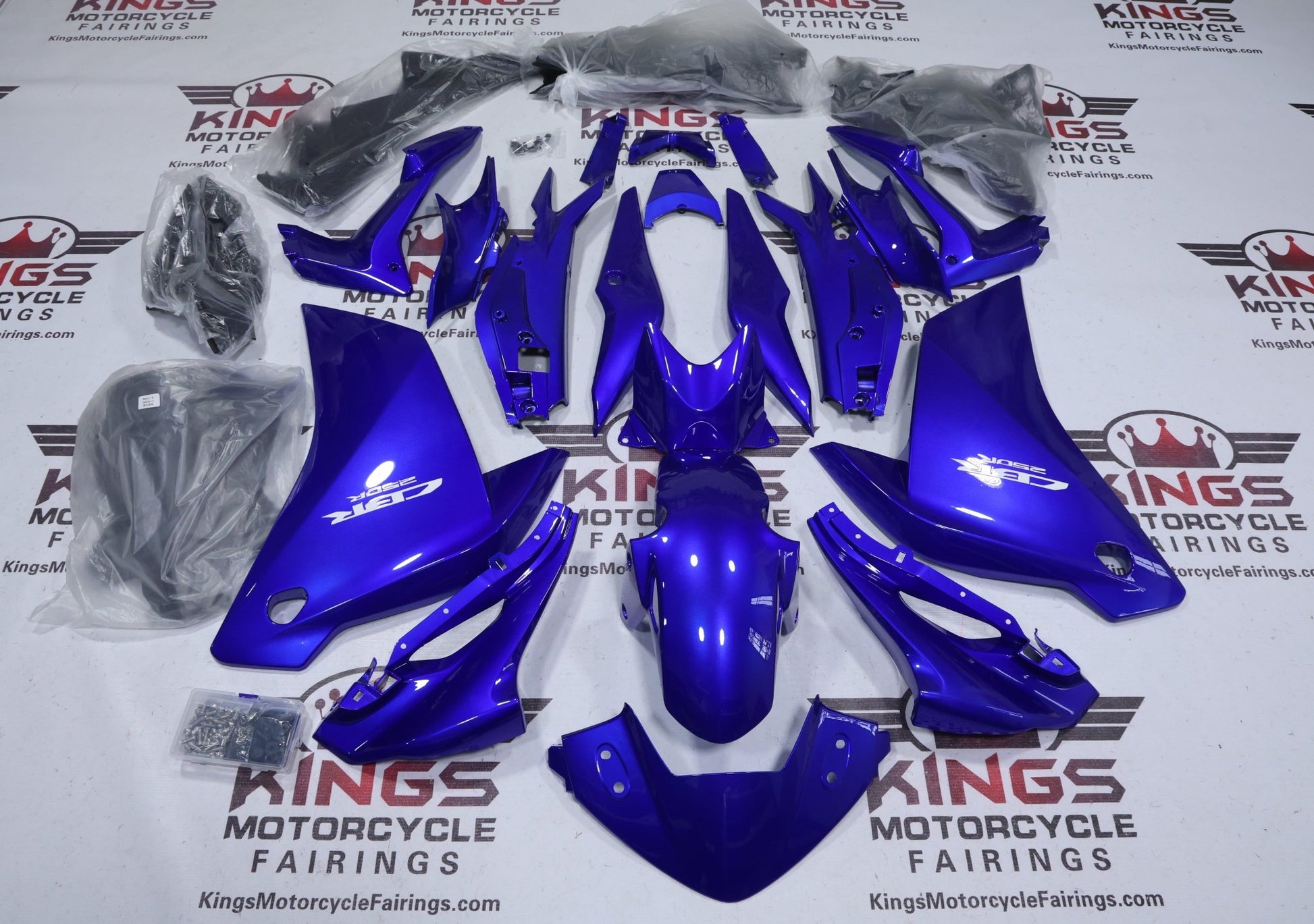 Honda CBR250R Fairings (2011-2014) Blue from KingsMotorcycleFairings.com