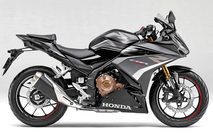 Honda CBR400R Fairings (2022) Matte Silver, Black, White at KingsMotorcycleFairings.com