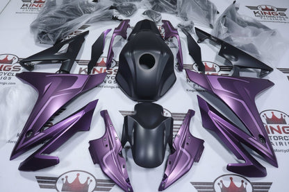 Honda CBR500R Fairing Kit (2016-2018) Matte Purple, Matte Black from KingsMotorcycleFairings.com