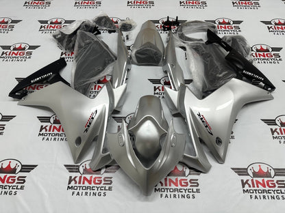 Honda CBR500R Fairings (2013-2015) Silver, Black at KingsMotorcycleFairings.com