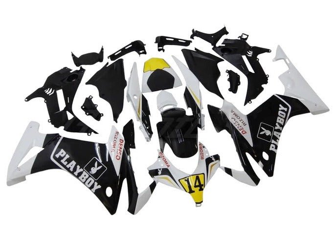 Honda CBR500R Fairings (2013-2015) White, Black, Playboy at KingsMotorcycleFairings.com