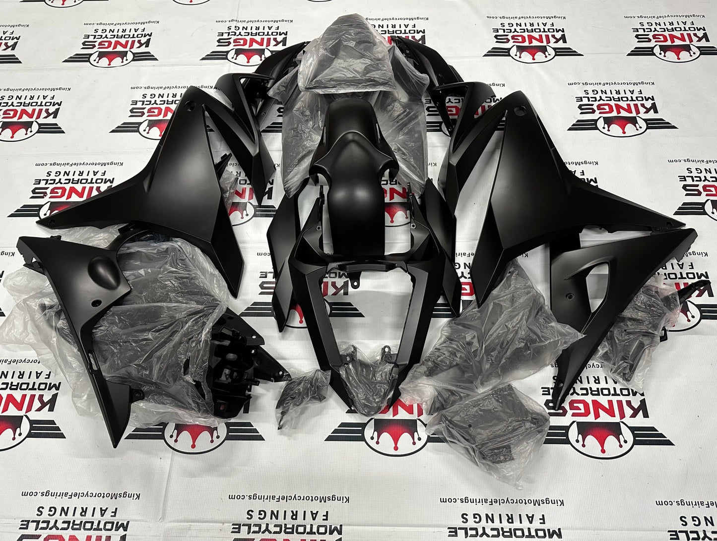 Honda CBR500R Fairings (2016-2018) All Matte Black at KingsMotorcycleFairings.com