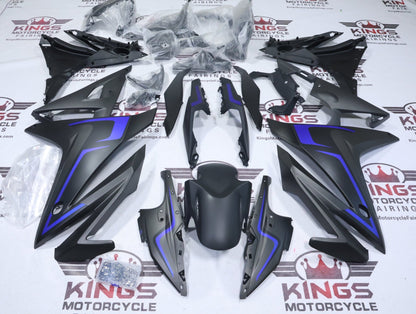 Honda CBR500R Fairing Set (2016-2018) Matte Black, Matte Blue at KingsMotorcycleFairings.com.