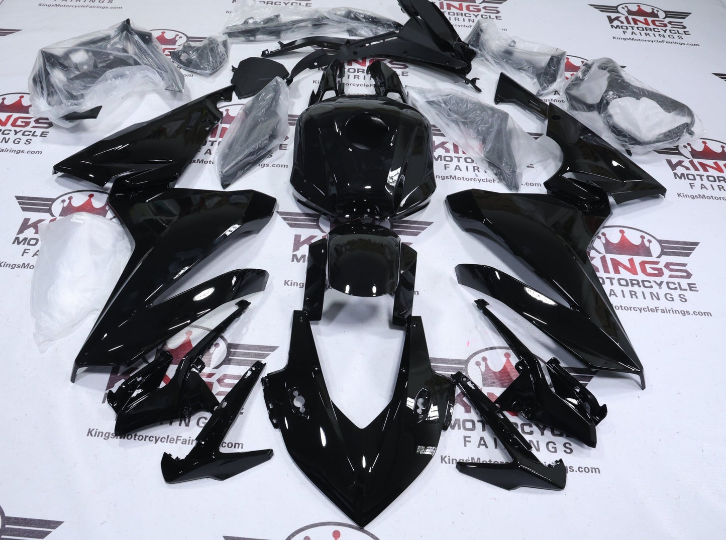 Honda CBR500R Fairings (2022-2023) All Black from KingsMotorcycleFairings.com