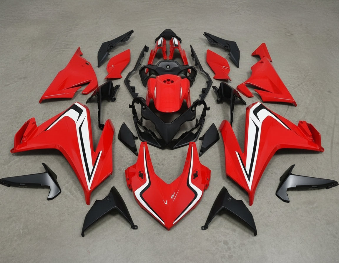 Honda CBR500R Fairings (2022-2023) Gloss Red, White, Black at KingsMotorcycleFairings.com