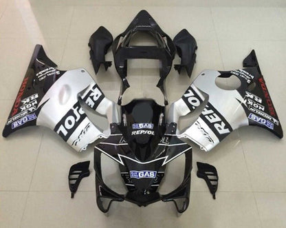 Honda CBR 600 F4i Fairings (2001-2003) Black, Silver Repsol at KingsMotorcycleFairings.com