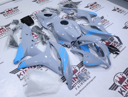 Honda CBR600RR Fairing Kit (2007-2008) Gray, Light Blue at KingsMotorcycleFairings.com
