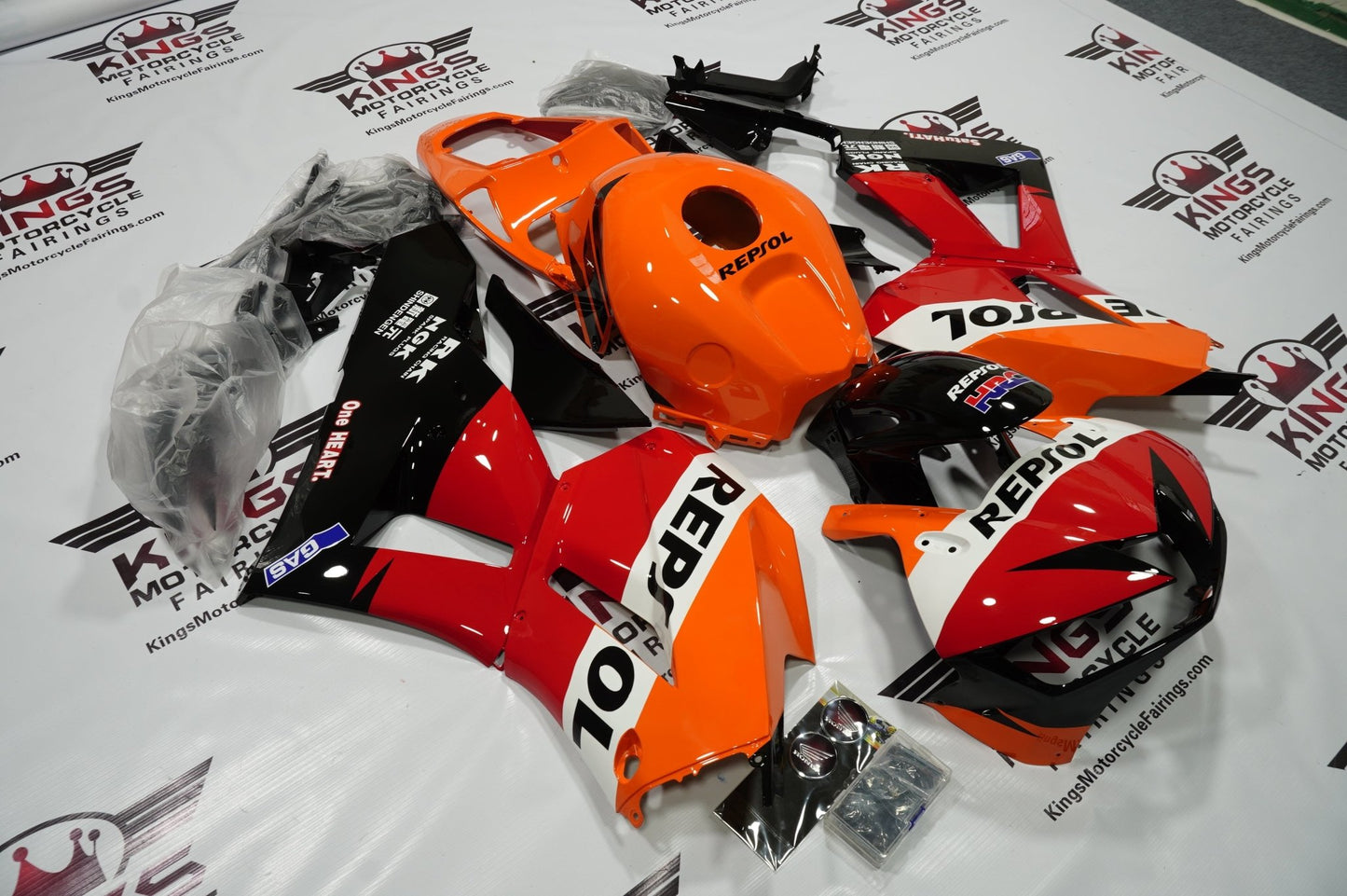 Honda CBR600RR Fairing Kit (2024-2025) Orange Repsol at KingsMotorcycleFairings.com