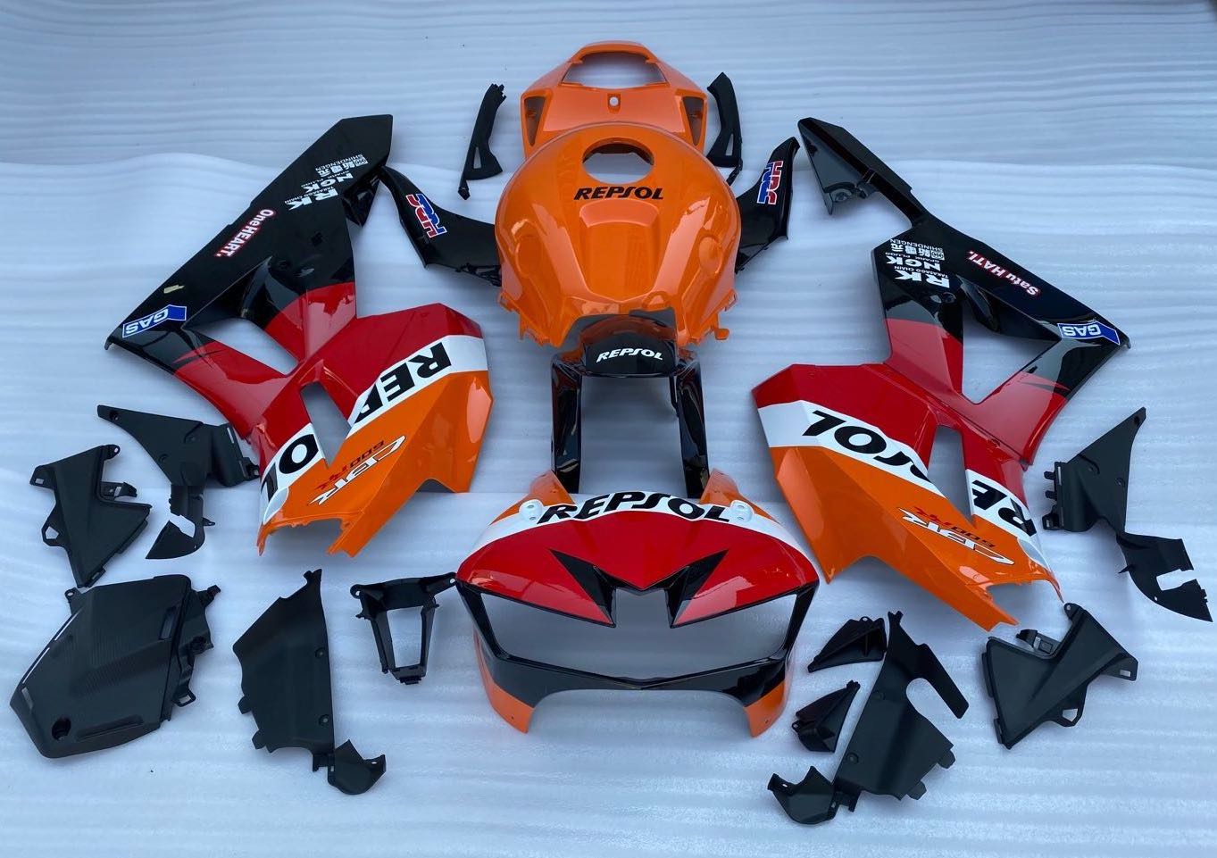 Honda CBR600RR Fairing Kit (2024-2025) Red, Orange, White, Black Repsol at KingsMotorcycleFairings.com