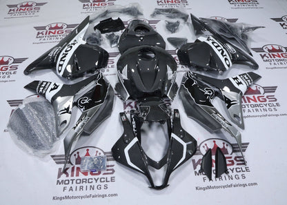 Honda CBR600RR Fairings (2009-2012) Faux Carbon Fiber, Silver, White Bull from KingsMotorcycleFairings.com