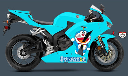 Honda CBR600RR Fairing Set (2024-2025) Blue Turquoise Doraemon at KingsMotorcycleFairings.com