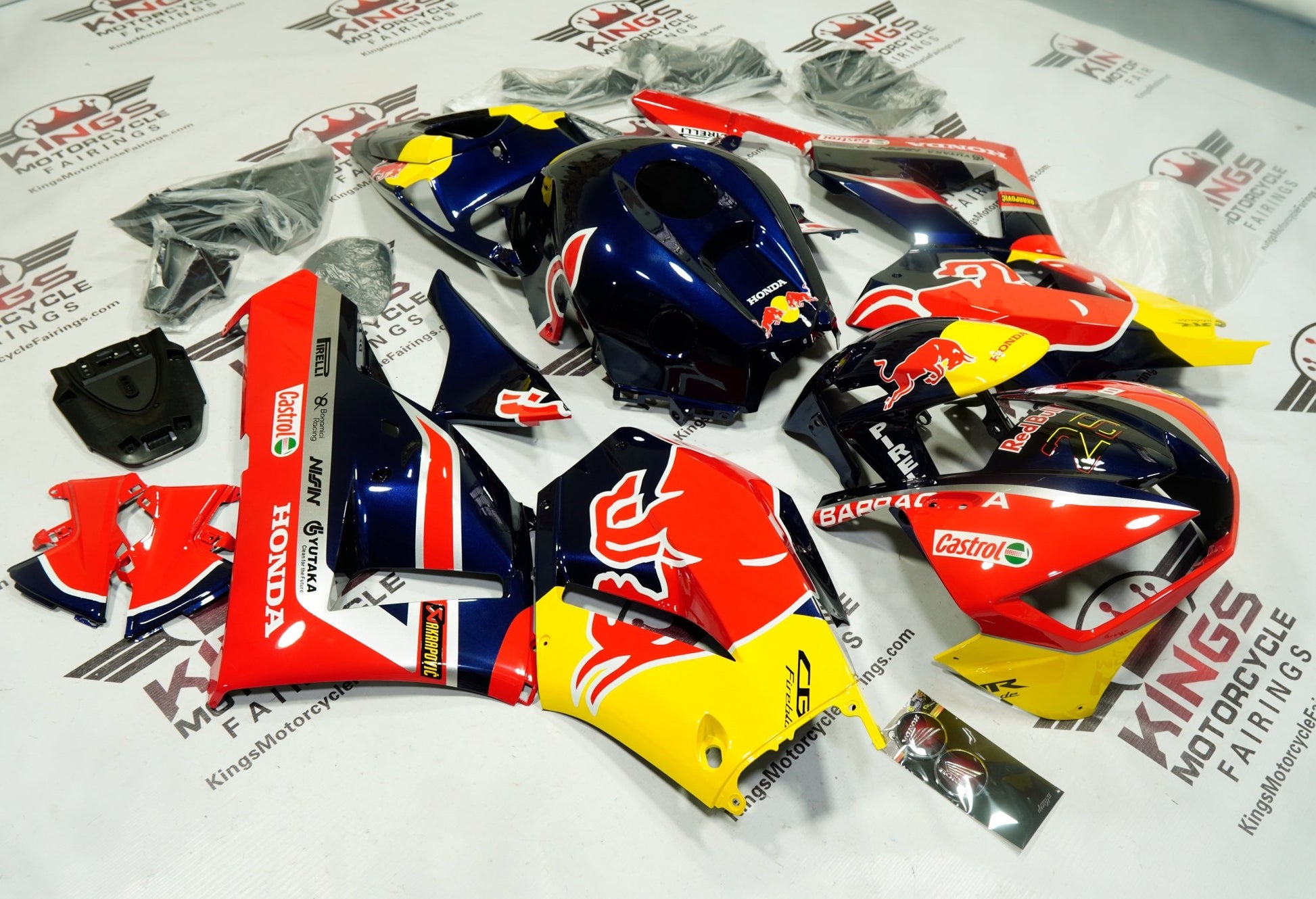 Honda CBR600RR Fairing kit (2024-2025) Red, Yellow, Blue RedBull at KingsMotorcycleFairings.com