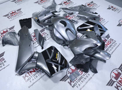Honda CBR600RR Fairings (2005-2006) Dark Silver, Black Wings from KingsMotorcycleFairings.com