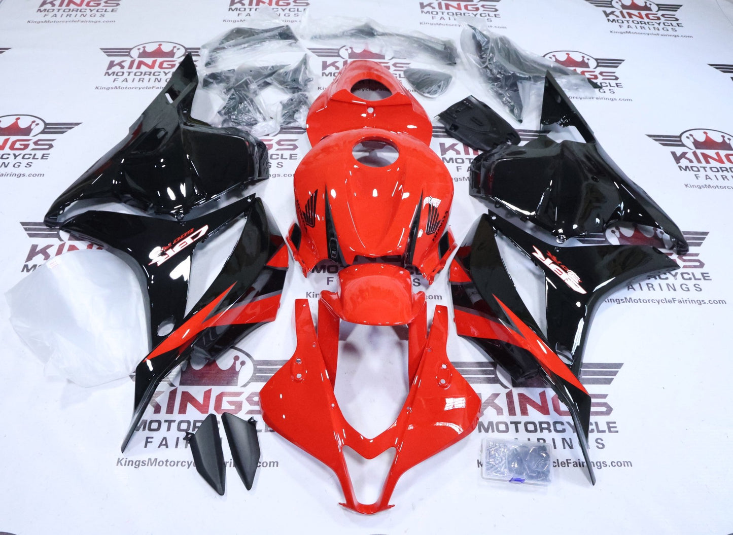 Honda CBR600RR Fairings (2009-2012) Gloss Red, Black at KingsMotorcycleFairings.com
